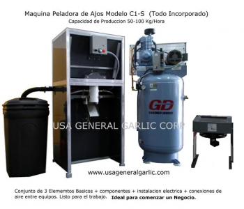 Maquinas Peladora de Ajos Modelo C1-S (Equipos Industriales), en Miami, Florida , USA, 			ZACATECAS