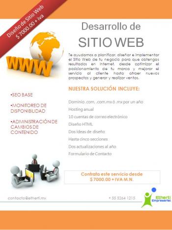 Diseo de Sitios Web (Servicios de Negocios), en Mxico, D.F., 			DISTRITO FEDERAL