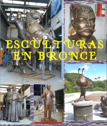 Esculturas en bronce (Minerales y Metalurgia), en Boca del Rio, 			VERACRUZ