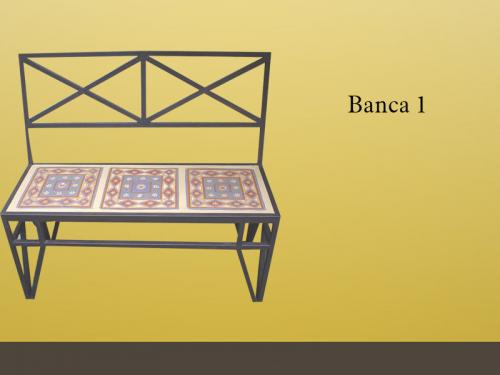 Bancas de Herrera y mosaicos de terracota modelo 1 (Muebles y Decoracin), en Guadalajara, 			JALISCO