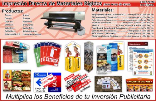 Impresion Directa de Materiales Rigidos en Gran Formato (Impresin y publicaciones), en Monterrey, 			NUEVO LEON