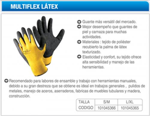 Guantes Multiflex Latex (Seguridad y Proteccin), en Venustiano Carranza, 			DISTRITO FEDERAL