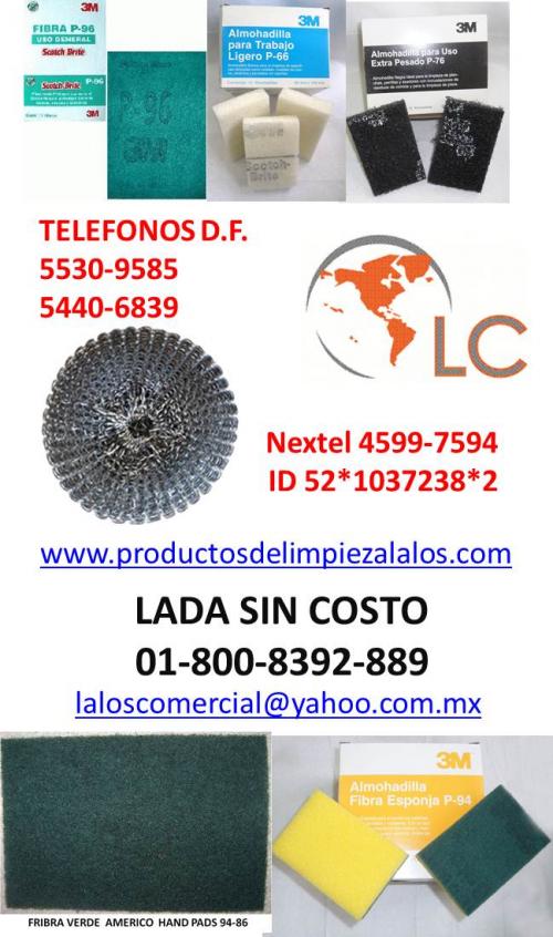 Fibras para trastes con diferentes usos marcas y medidas  (Casa y Jardn), en MEXICO, 			DISTRITO FEDERAL