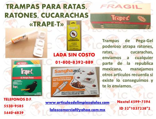 Trampas para ratones, ratas, cucarachas, de pega gel Trape-T (Casa y Jardn), en MEXICO, 			DISTRITO FEDERAL