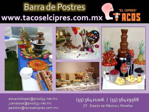 mesa de dulces, barra de postres (Comida y Bebidas), en Cd. de Mxico, 			DISTRITO FEDERAL